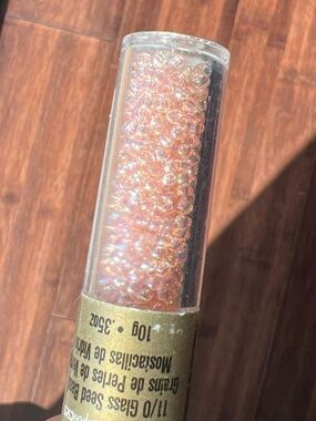 TOHO Premium Japanese Glass Seed Beads 11/0 Iridescent Peach Pink 10 Grams